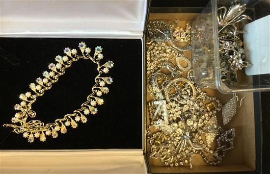 Quantity of Marcasite or later costume jewellery